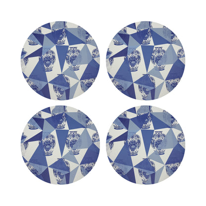ROYAL DELFT ELEMENTS 16&quot; ROUND PEBBLE PLACEMATS, SET OF 4 - nicolettemayer.com