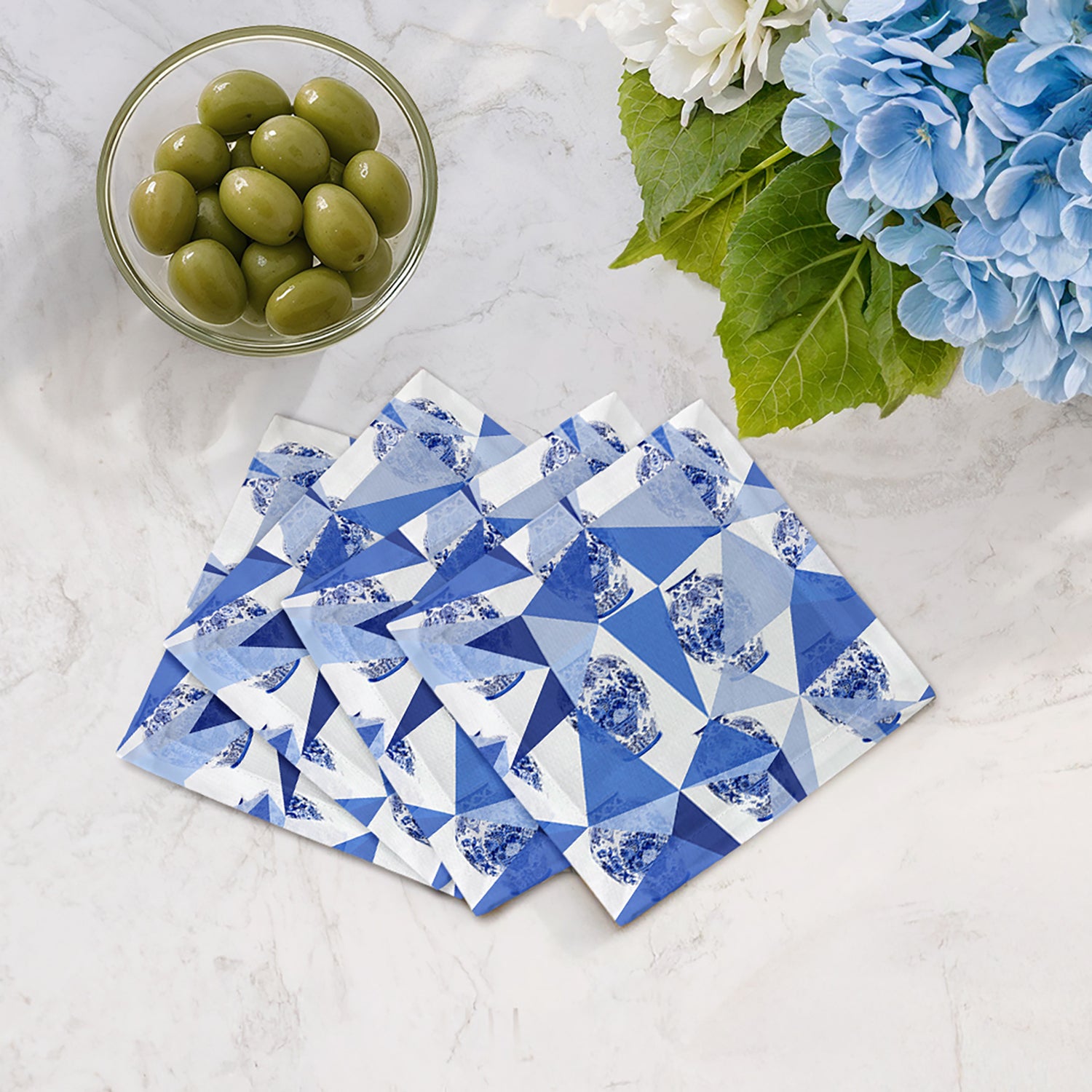 Royal Delft Elements Cotton Sateen Cocktail Napkins