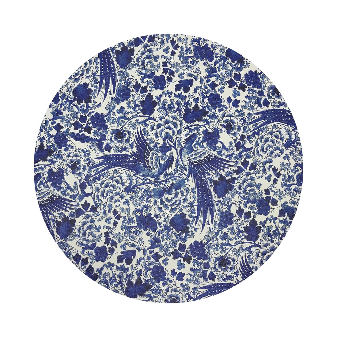 Royal Delft Inspiration White 16" Round Pebble Placemats, Set of 4 - nicolettemayer.com