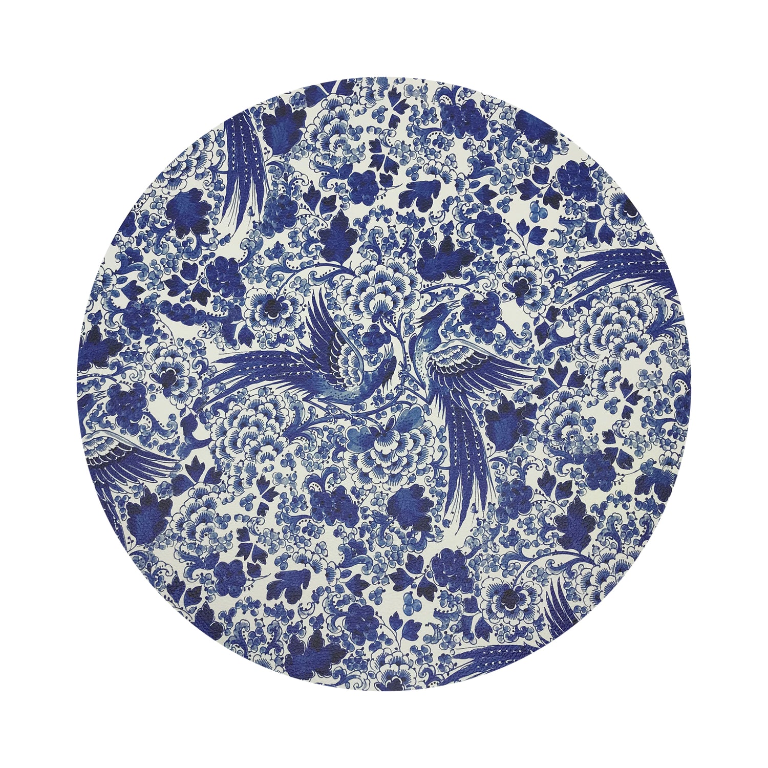 ROYAL DELFT INSPIRATION WHITE 16&quot; ROUND PEBBLE PLACEMATS, SET OF 4 - nicolettemayer.com