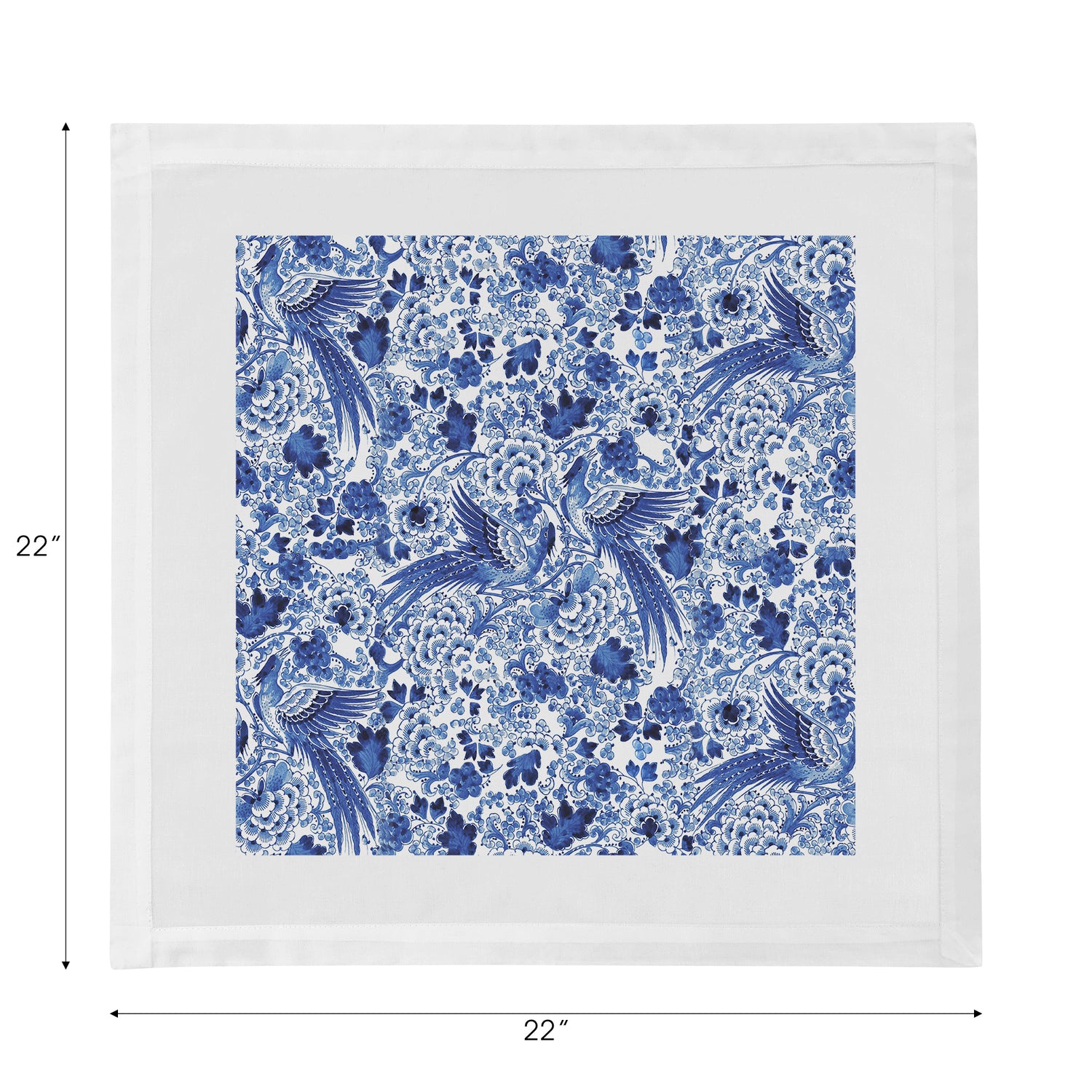 Royal Delft Inspiration White Cotton Sateen Dinner Napkins - nicolettemayer.com