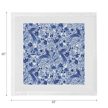 Royal Delft Inspiration White Cotton Sateen Dinner Napkins - nicolettemayer.com