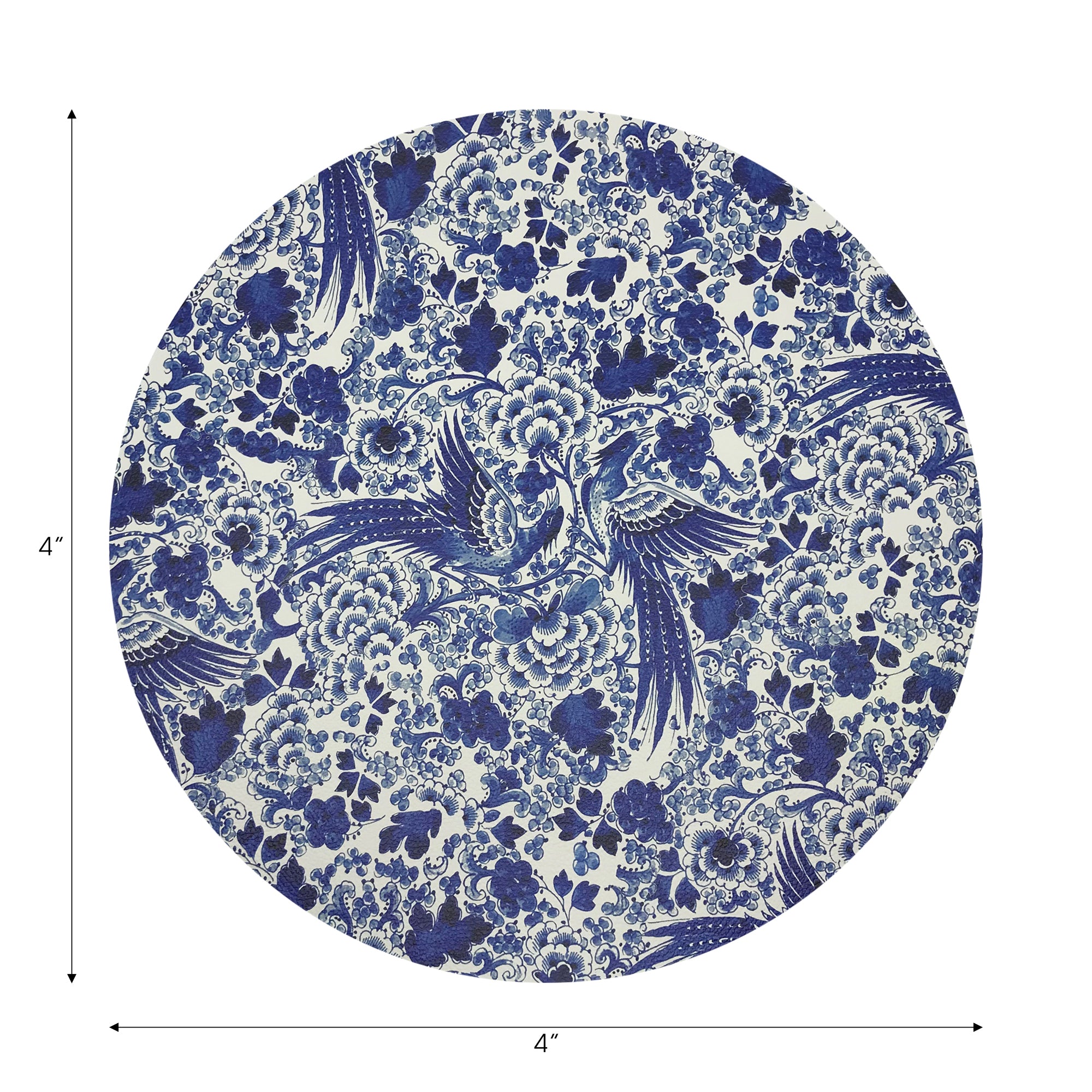 Royal Delft Inspiration White Vegan Leather Round Coasters