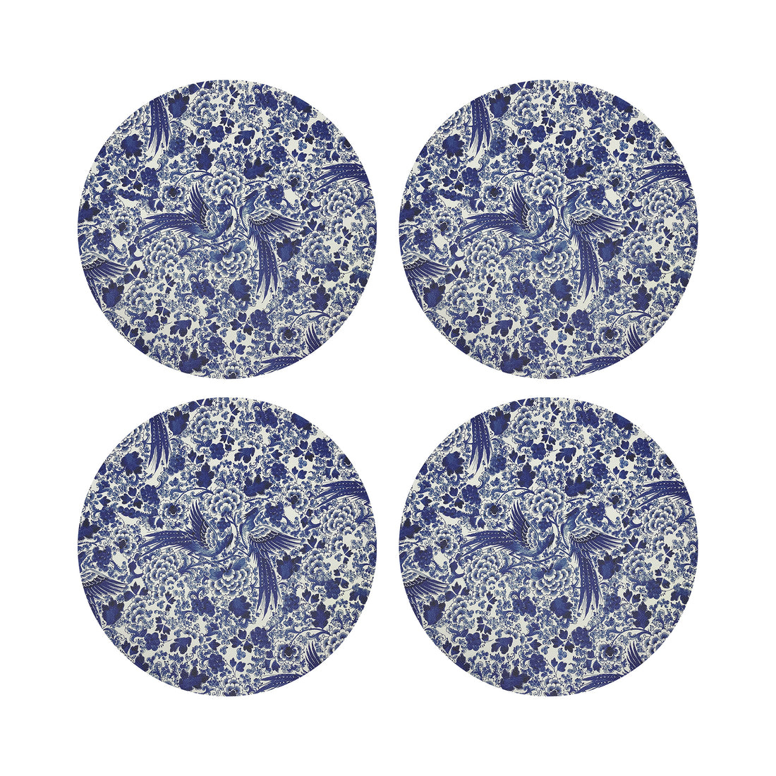 Royal Delft Inspiration White Vegan Leather Round Coasters