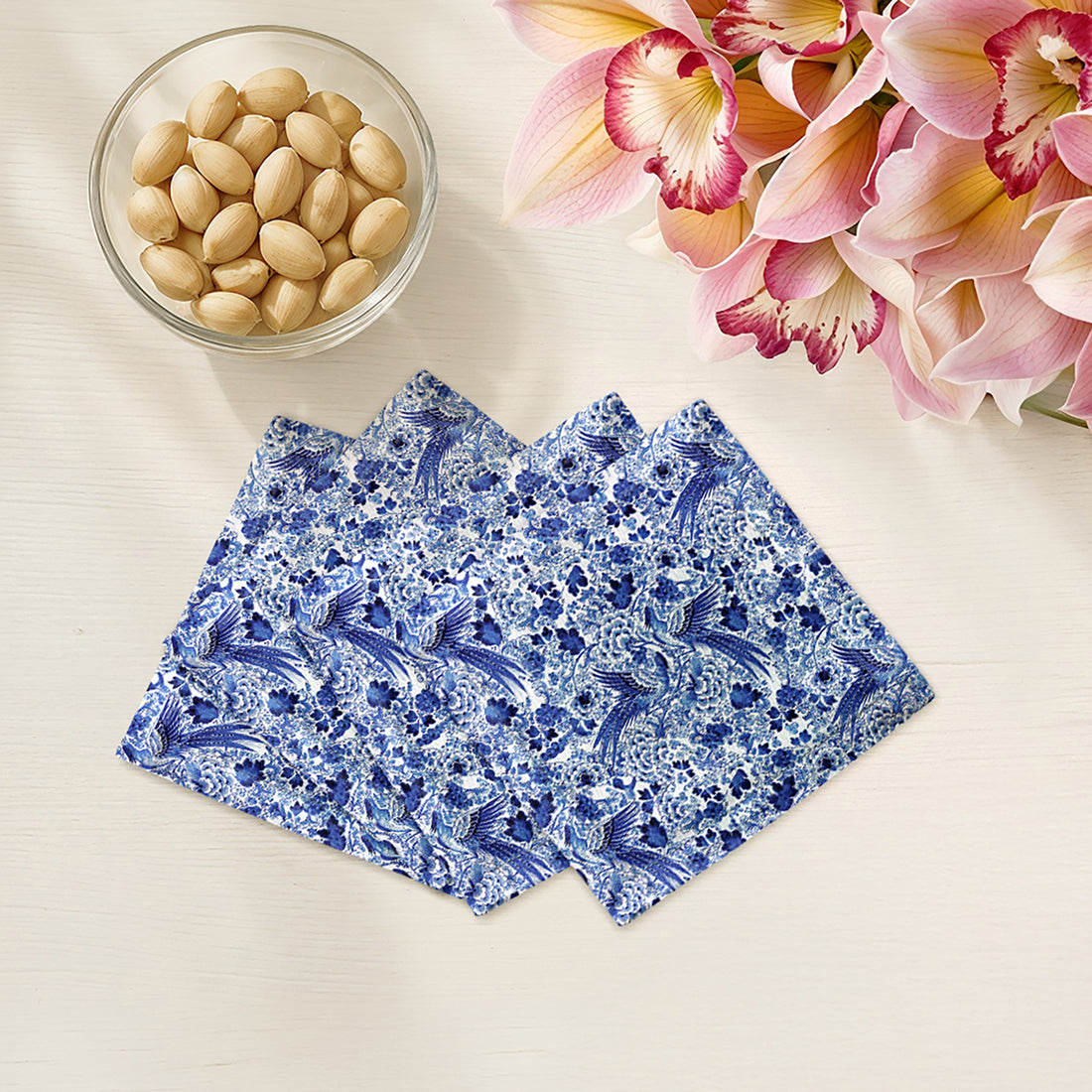 Royal Delft Inspiration Cotton Sateen Cocktail Napkins