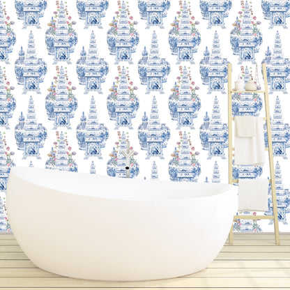 Masterpieces Tulip White Non-Woven Wallpaper