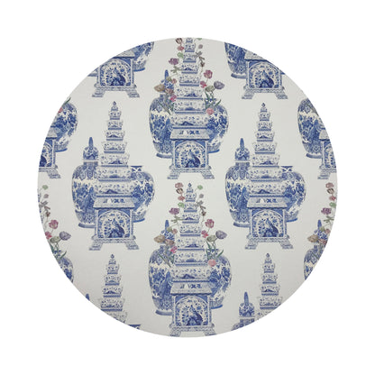 Royal Delft Masterpieces Tulips White Vegan Leather Round Coasters