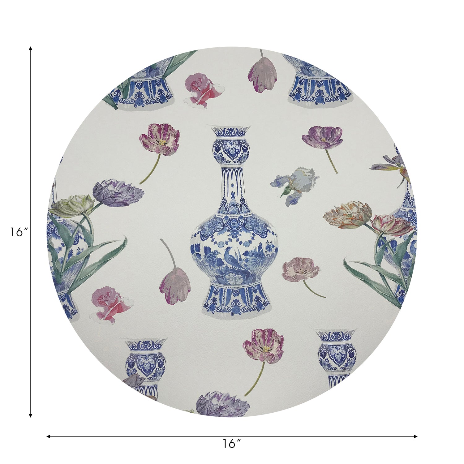 Royal Delft Purissima Vegan Leather Round Pebble Placemat
