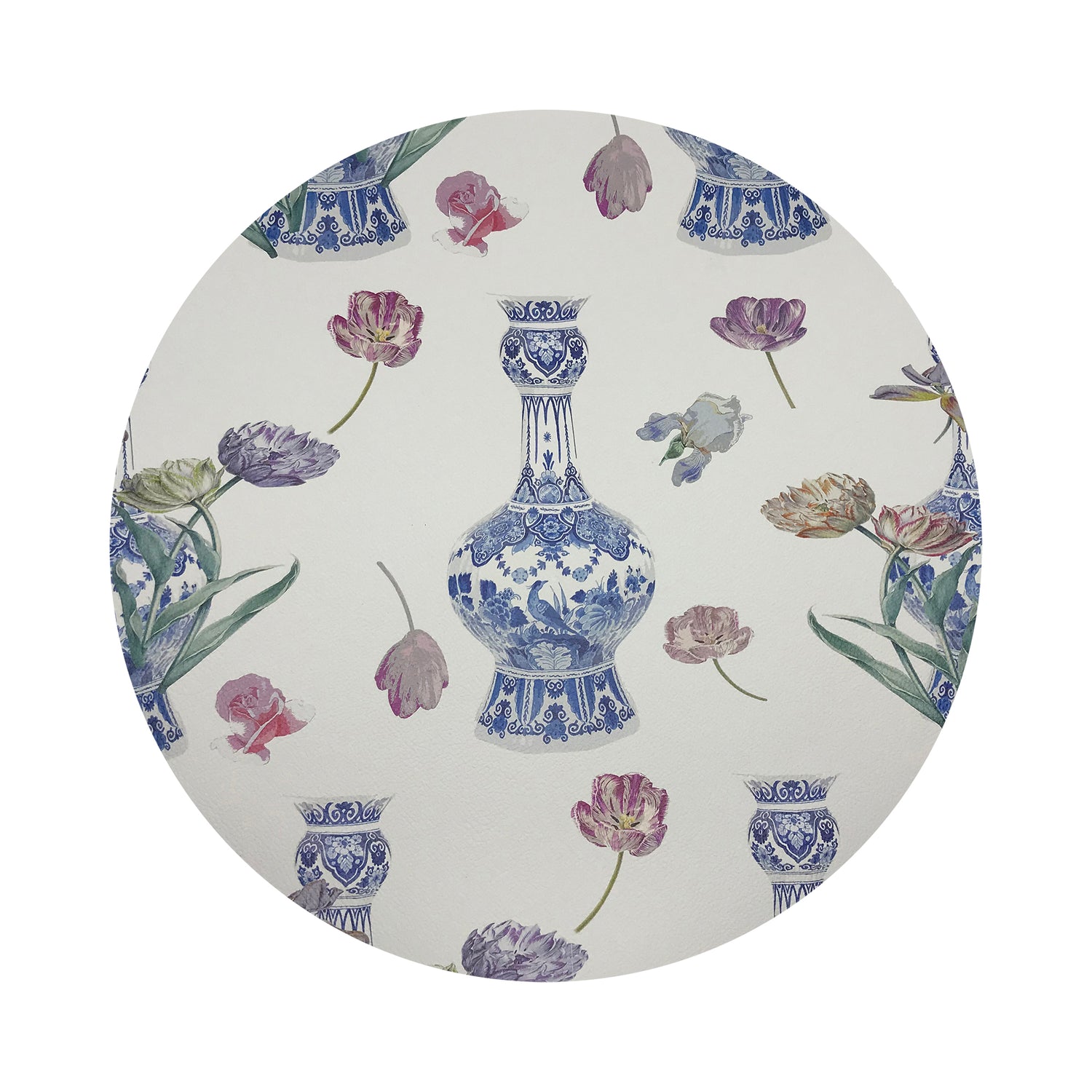ROYAL DELFT PURISSIMA 16&quot; ROUND PEBBLE PLACEMAT, SET OF 4 - nicolettemayer.com