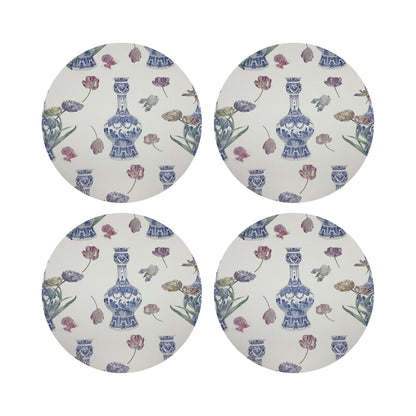 ROYAL DELFT PURISSIMA 16&quot; ROUND PEBBLE PLACEMAT, SET OF 4 - nicolettemayer.com