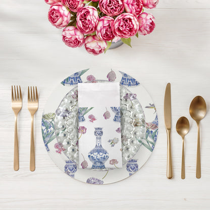 ROYAL DELFT PURISSIMA 22"X22" HEMSTITCH DINNER NAPKIN, SET OF 4 - nicolettemayer.com