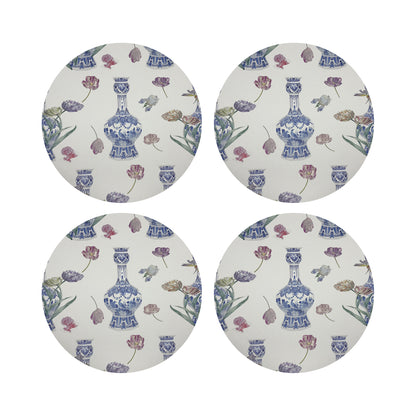 Royal Delft Purissima Vegan Leather Round Coasters