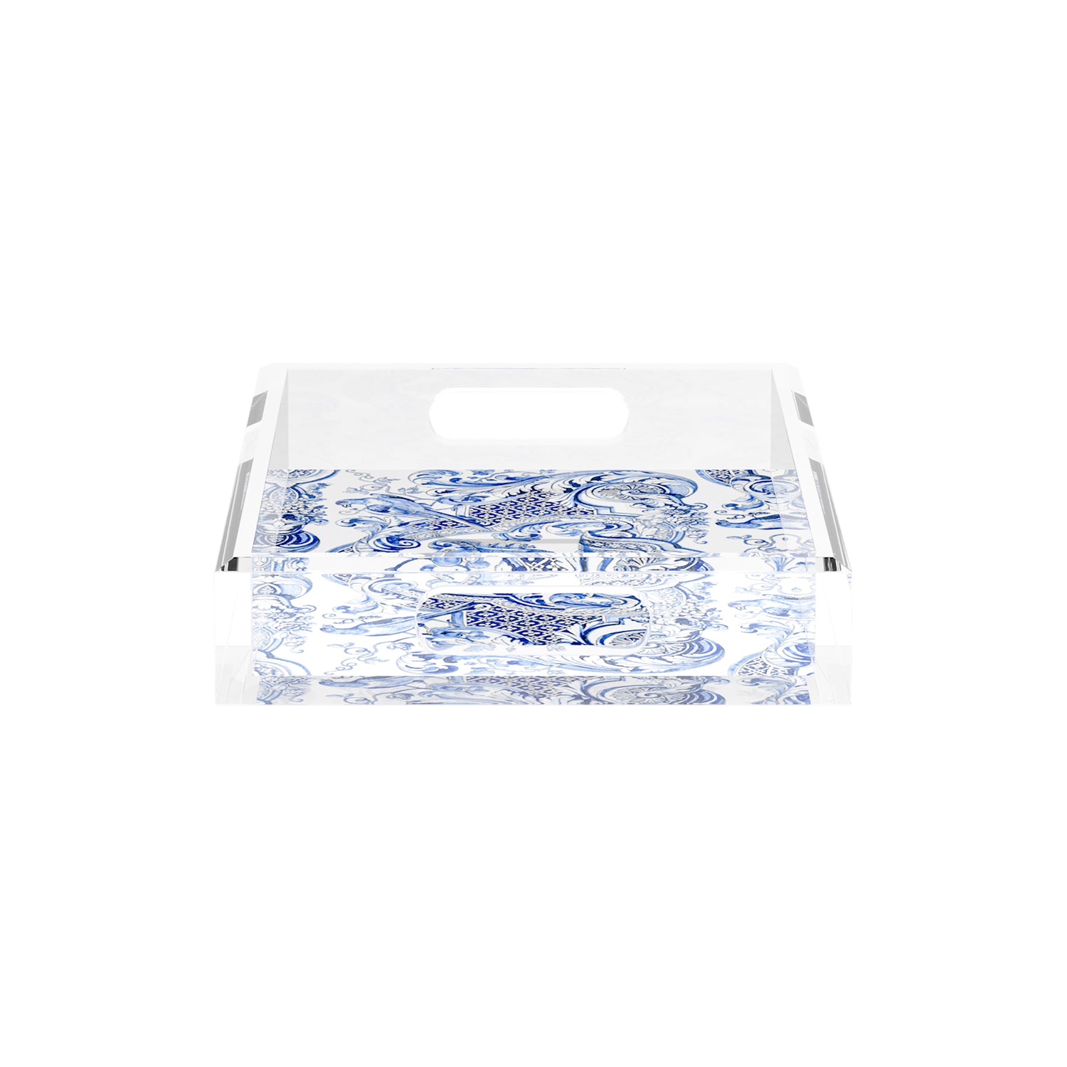 Royal Delft William Mary Blue 12.5X7.75 Acrylic Tray - nicolettemayer.com
