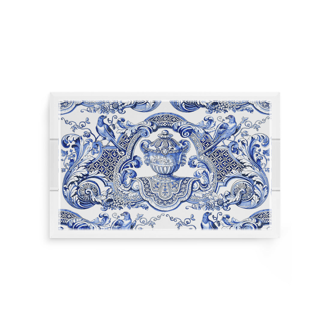 Royal Delft William Mary Blue 12.5X7.75 Acrylic Tray - nicolettemayer.com
