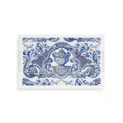 Royal Delft William Mary Blue 12.5X7.75 Acrylic Tray - nicolettemayer.com
