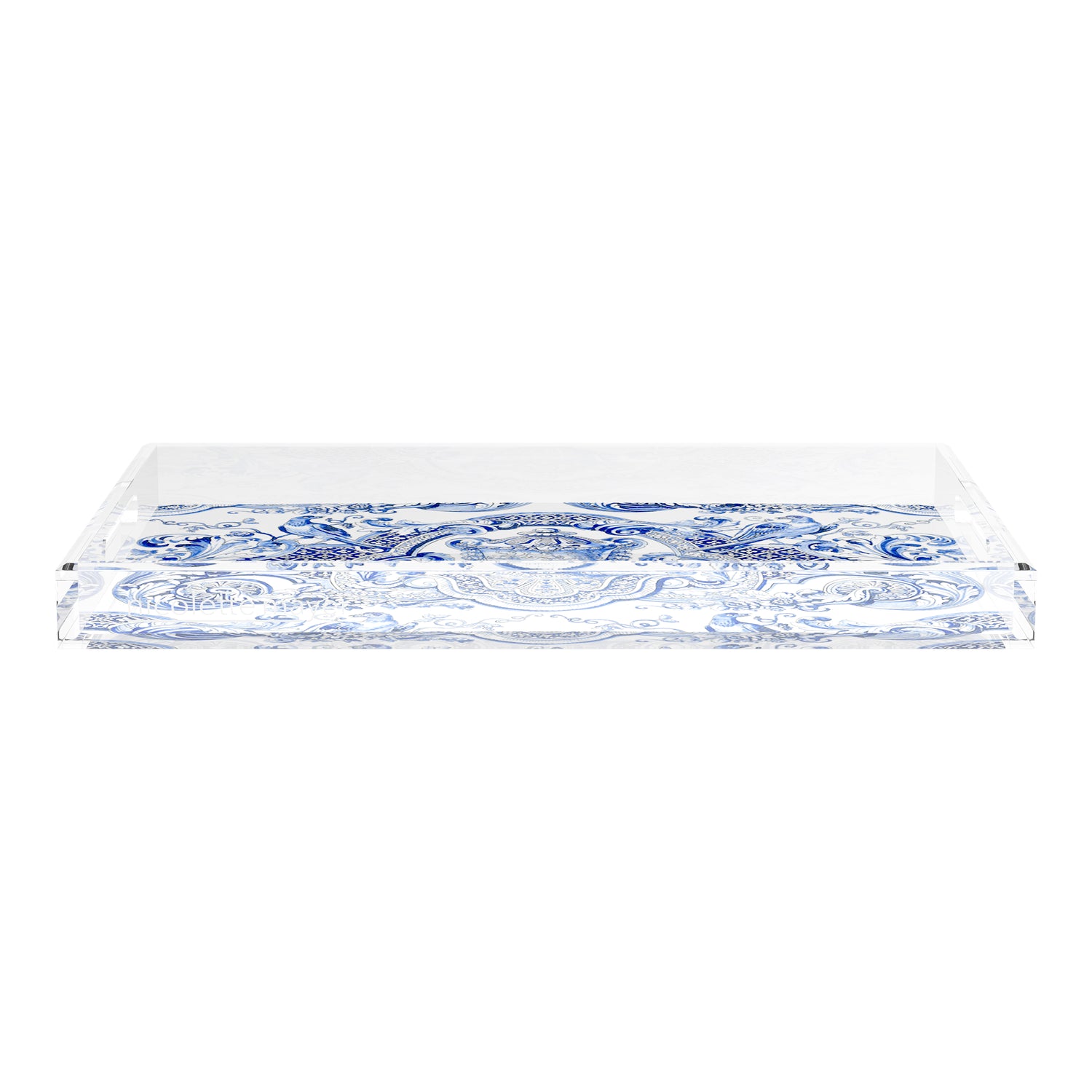 Royal Delft William Mary Blue 22.5X14.5 Acrylic Tray - nicolettemayer.com
