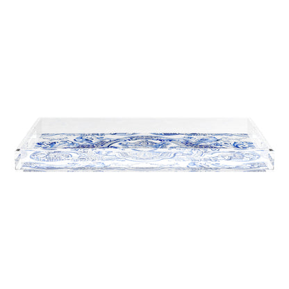 Royal Delft William Mary Blue 22.5X14.5 Acrylic Tray - nicolettemayer.com
