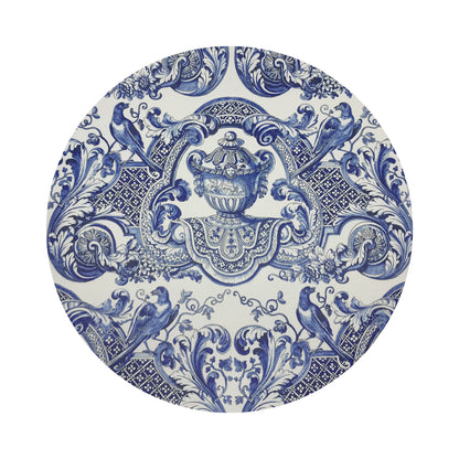 Royal Delft William and Mary Blue 16&quot; Round Pebble Placemats, Set of 4 - nicolettemayer.com
