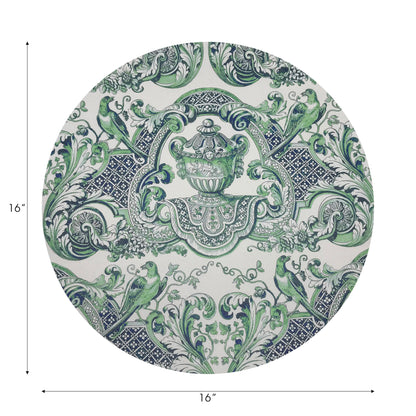Sets de table ronds en galets Royal Delft William et Mary Green, 40 cm, lot de 4