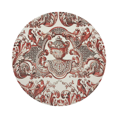 ROYAL DELFT WILLIAM AND MARY RED 16&quot; Round Pebble Placemats, Set of 4 - nicolettemayer.com
