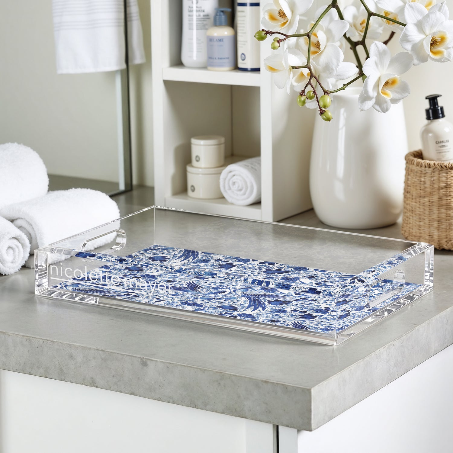 Royal Delft Inspiration 12.5X7.75 Acrylic Tray - nicolettemayer.com
