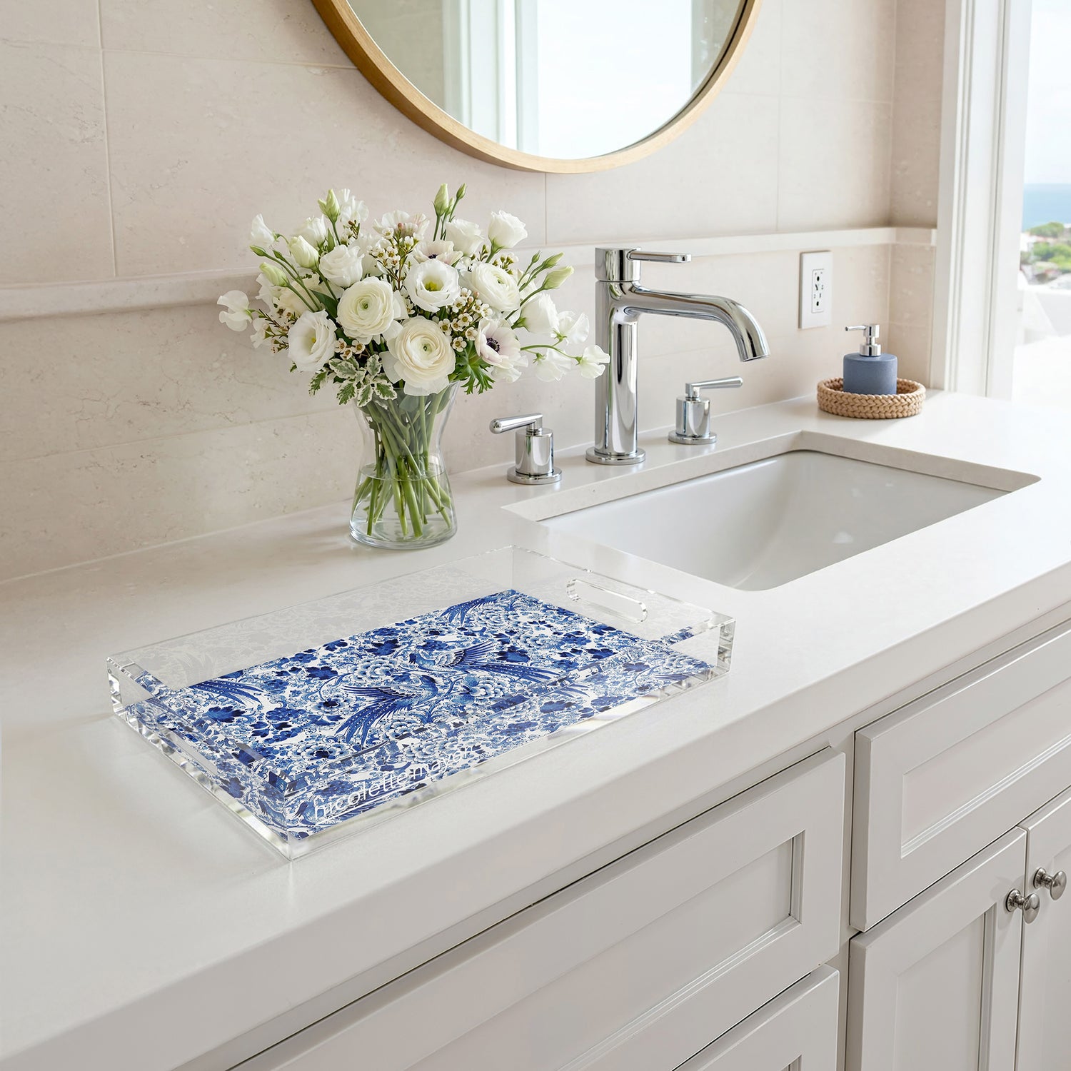 Royal Delft Inspiration 17X10.5 Acrylic Tray - nicolettemayer.com
