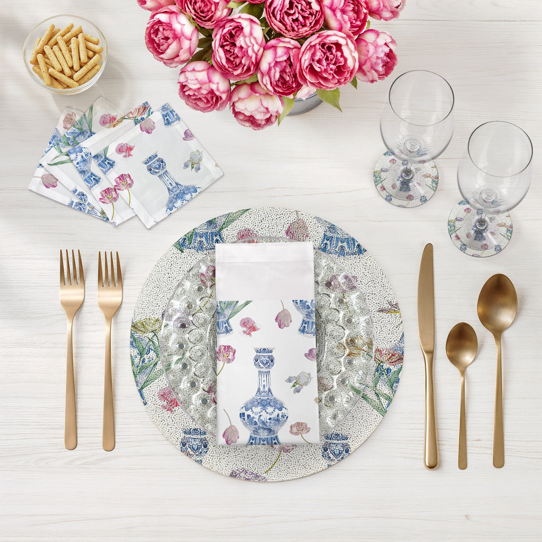 Royal Delft Purissima 16 perles rondes lisses - Lot de 4
