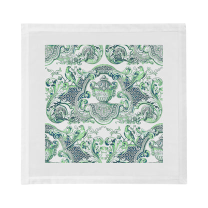 Royal Delft William And Mary Green Cotton Sateen Dinner Napkins - nicolettemayer.com