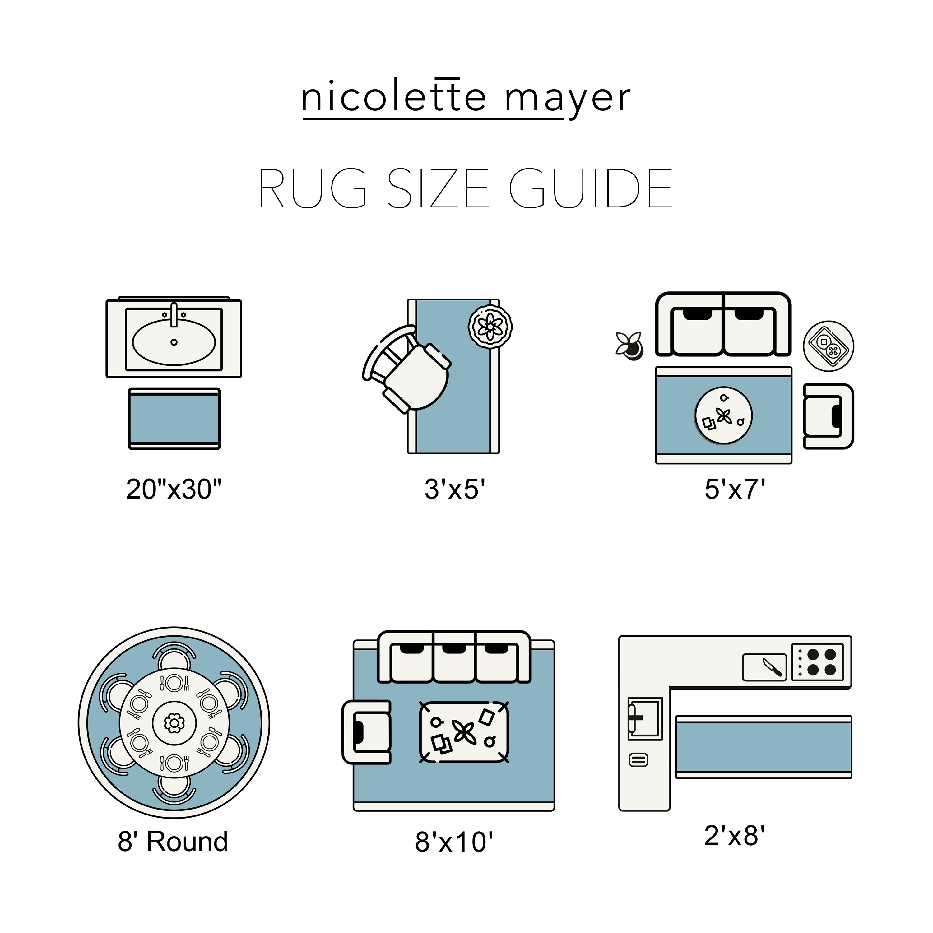 Bougie Diamonds Ice Microfiber Round Washable Rug