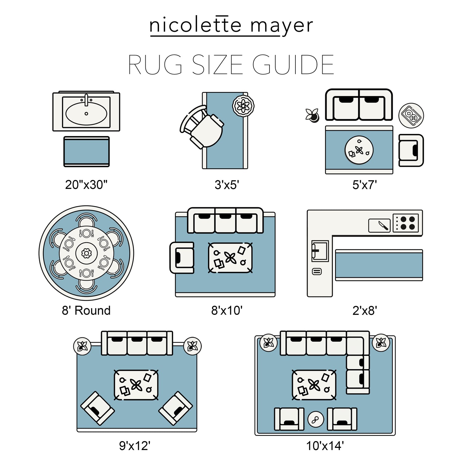 Peony Passion Black White Cloud Rectangle Washable Rug - nicolettemayer.com