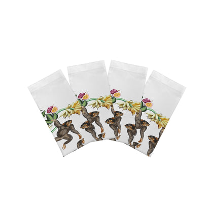 Swinging Monkeys Cotton Sateen Dinner Napkins - nicolettemayer.com