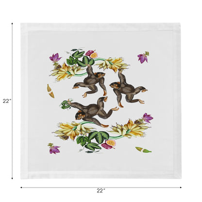 Swinging Monkeys Cotton Sateen Dinner Napkins - nicolettemayer.com