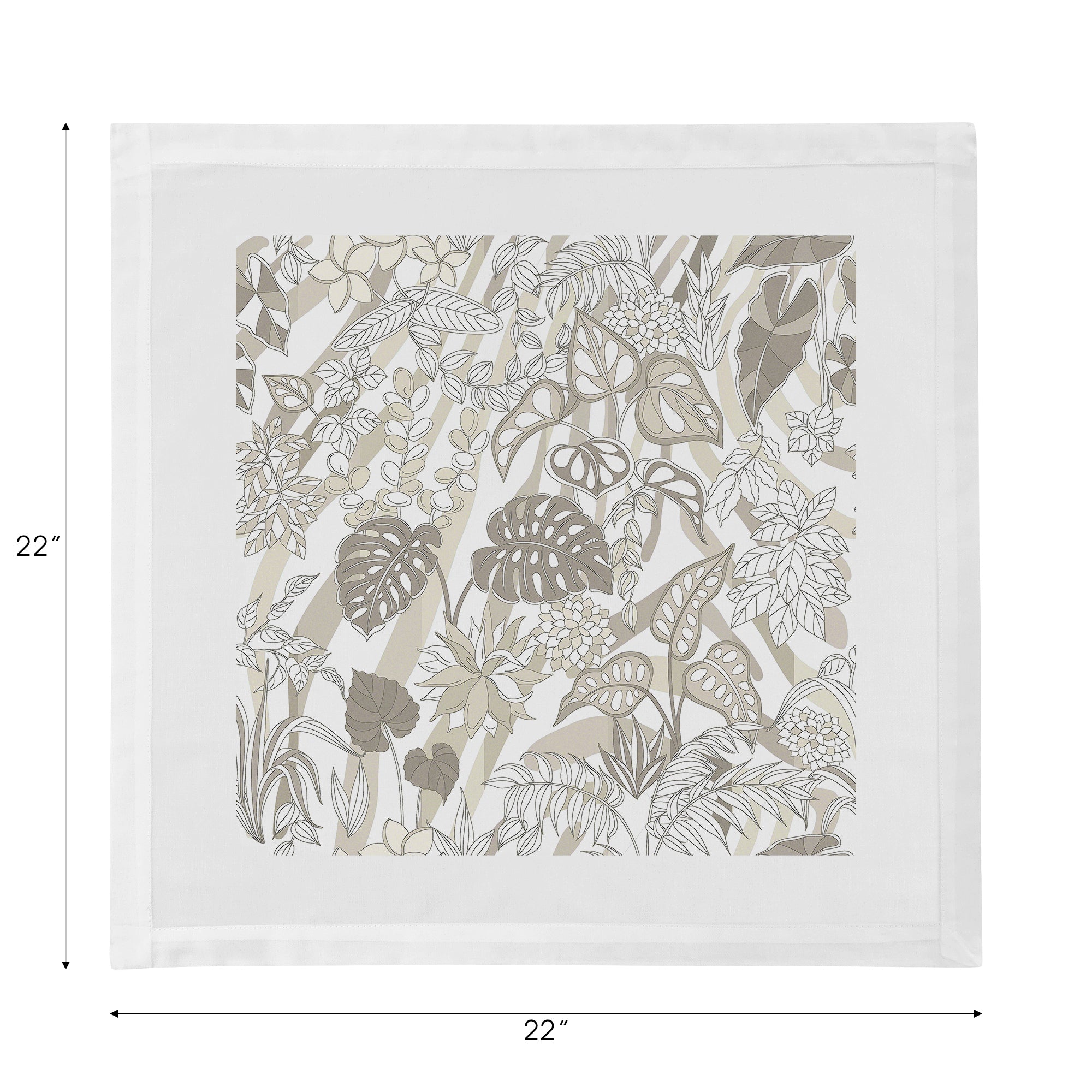Sabi Jungle Neutral 22"X22" Hohlsaum-Servietten, 4er-Set