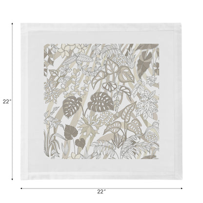 Sabi Jungle Neutral 22"X22" Hohlsaum-Servietten, 4er-Set