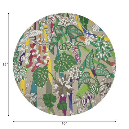 Sabi Jungle Beige 16&quot; Round Pebble Placemats, Set of 4 - nicolettemayer.com
