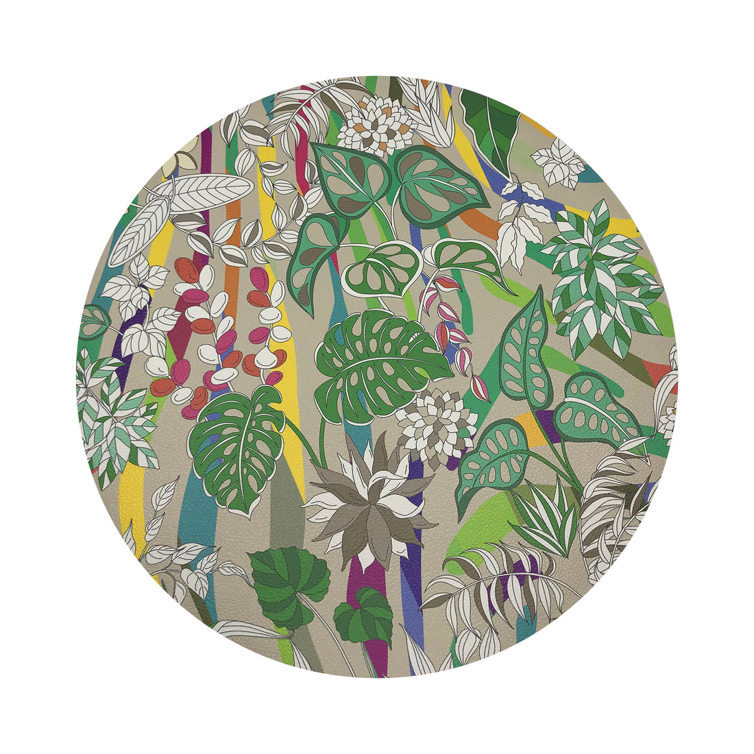 Sabi Jungle Beige 16&quot; Pebble Placemat, Set Of 4 - nicolettemayer.com