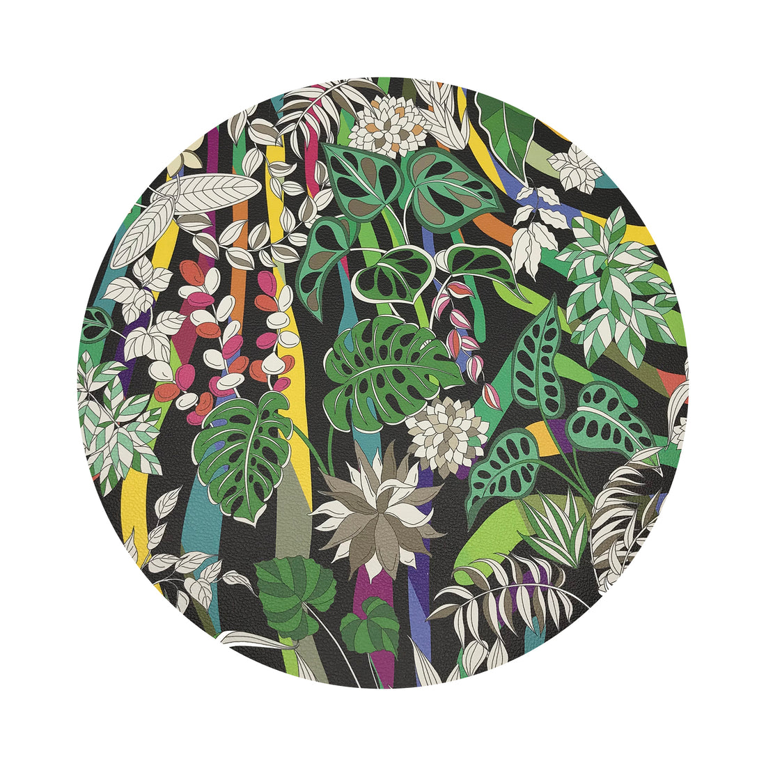 Sabi Jungle Black 16&quot; Pebble Placemat, Set Of 4 - nicolettemayer.com