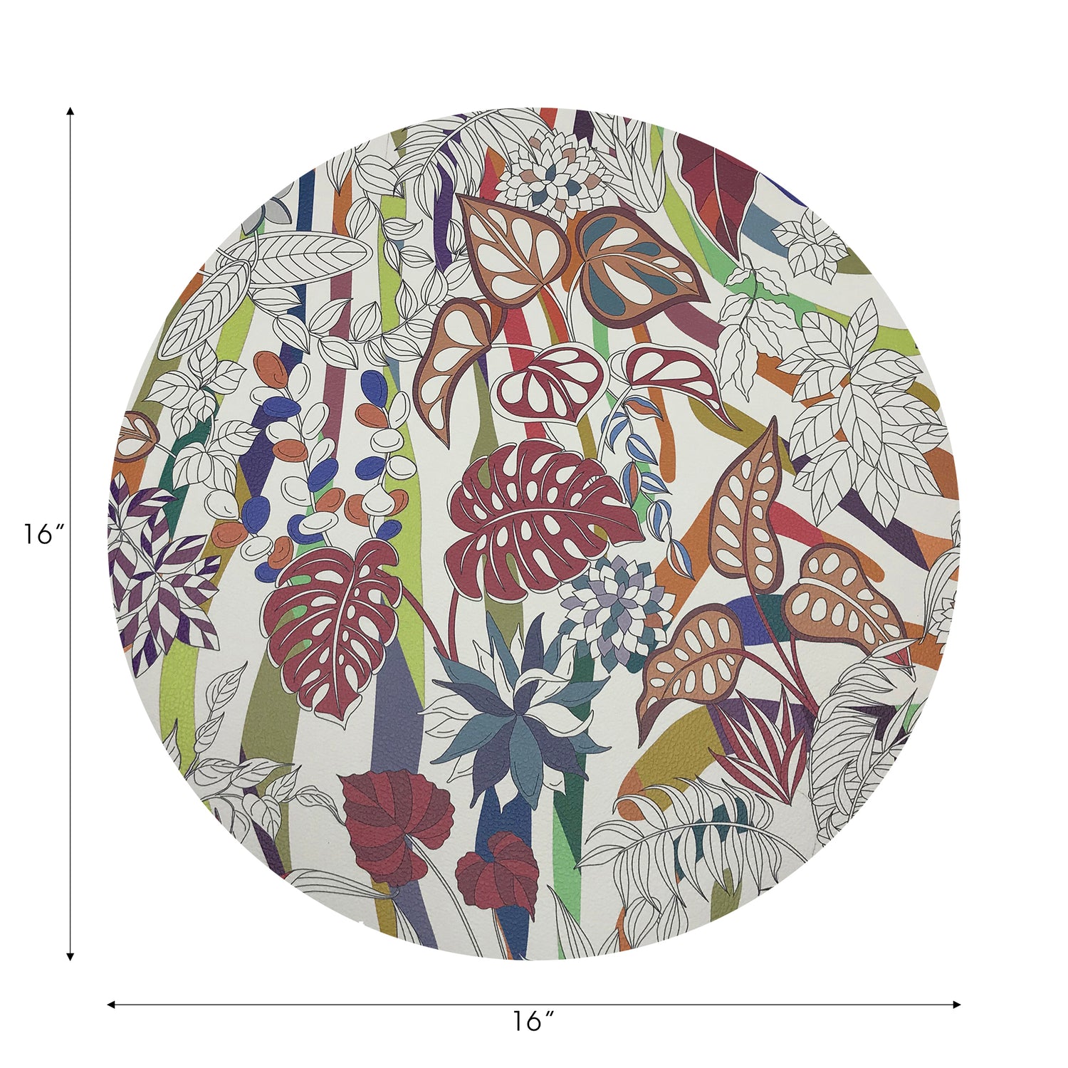 Sabi Jungle Cherry 16&quot; Round Pebble Placemats, Set of 4 - nicolettemayer.com
