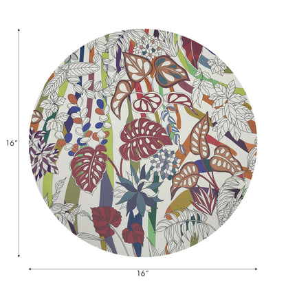 Sabi Jungle Cherry 16&quot; Round Pebble Placemats, Set of 4 - nicolettemayer.com
