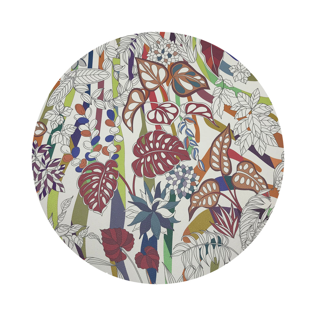 Sabi Jungle Cherry 16&quot; Pebble Placemat, Set Of 4 - nicolettemayer.com