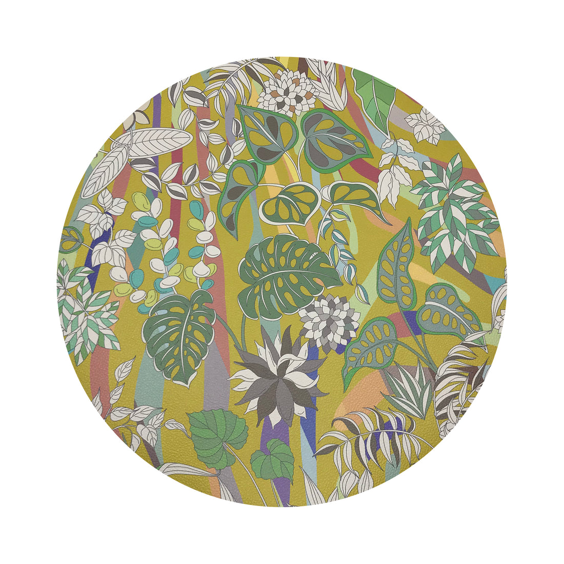 Sabi Jungle Dijon 16&quot; Pebble Placemat, Set Of 4 - nicolettemayer.com