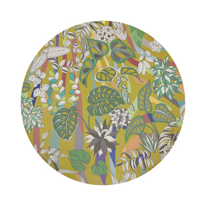 Sabi Jungle Dijon 16&quot; Round Pebble Placemats, Set of 4 - nicolettemayer.com
