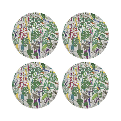 Sabi Jungle Natural 16&quot; Round Pebble Placemats, Set of 4 - nicolettemayer.com
