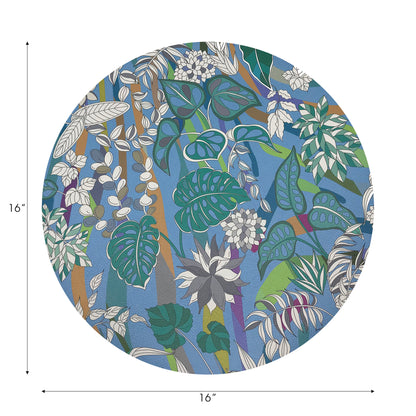 Sabi Jungle Savuti 16&quot; Round Pebble Placemats, Set of 4 - nicolettemayer.com
