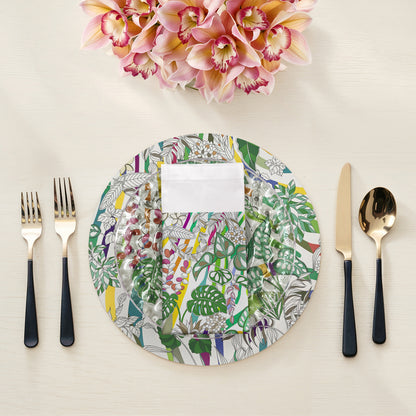 Sabi Jungle Natural 22"X22" Hemstitch Dinner Napkins Set of 4 - nicolettemayer.com