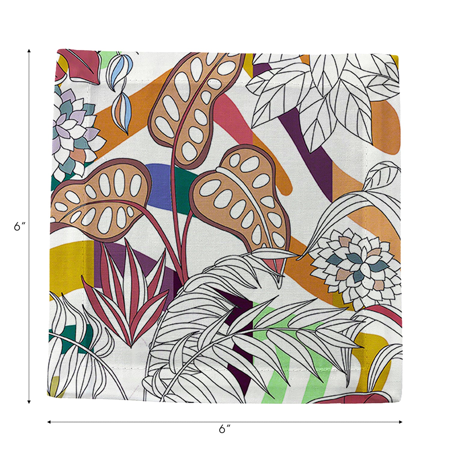 Sabi Jungle Cherry Cotton Sateen Cocktail Napkins