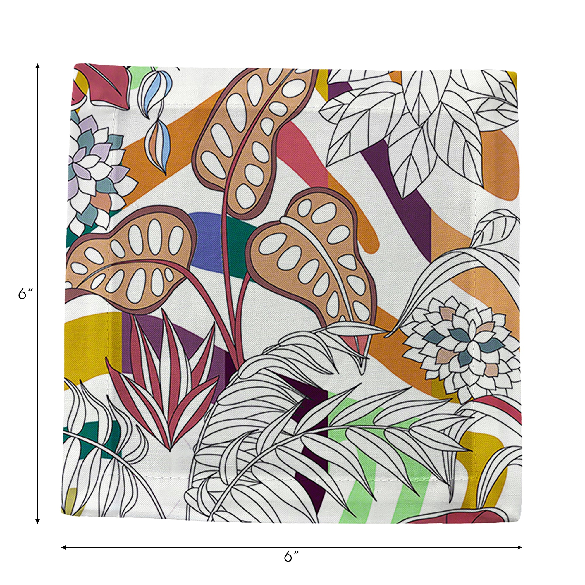 Sabi Jungle Cherry Cotton Sateen Cocktail Napkins