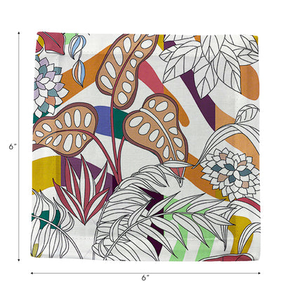 Sabi Jungle Cherry Cotton Sateen Cocktail Napkins