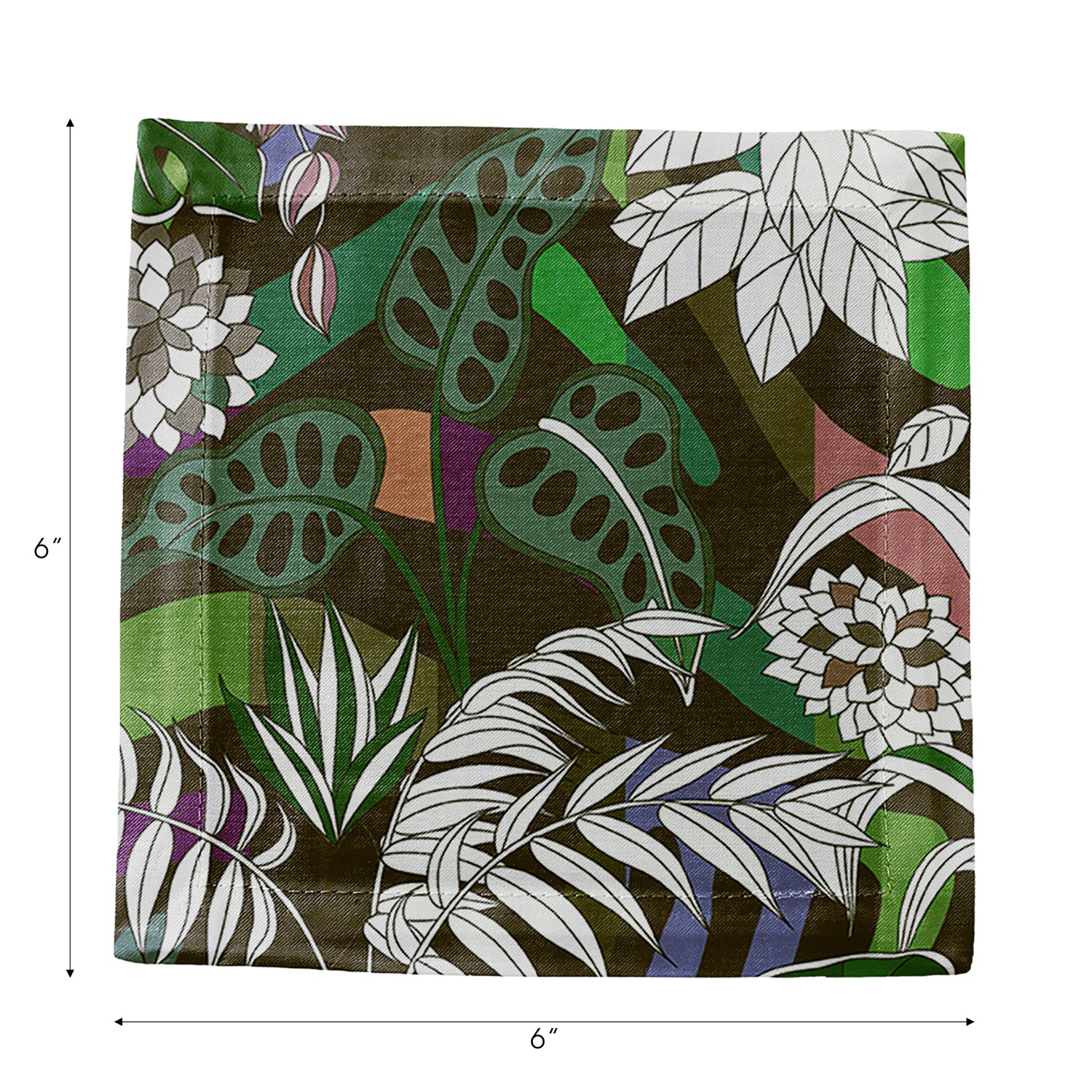Sabi Jungle Chocolatte Cotton Sateen Cocktail Napkins