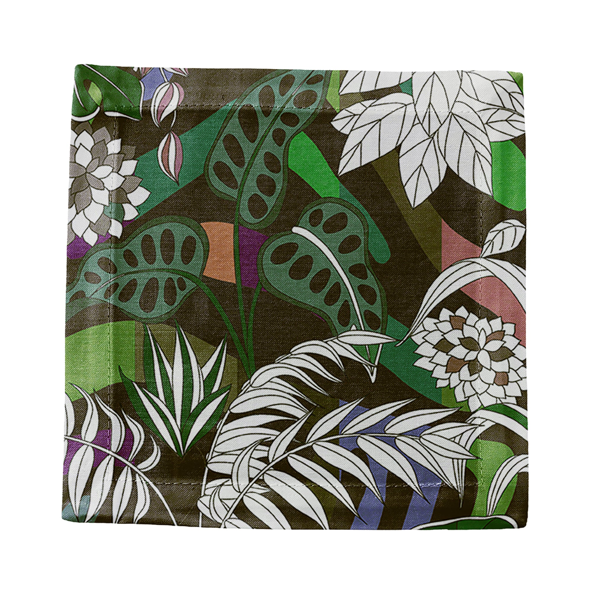 Sabi Jungle Chocolatte Cotton Sateen Cocktail Napkins